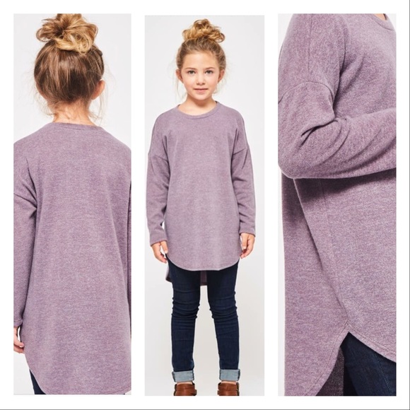 Oversized Girls Hi Lo Sweater